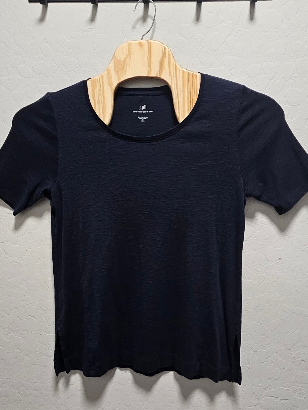 J.Jill Pima Elbow-Sleeve Tunic | Navy | M Petite